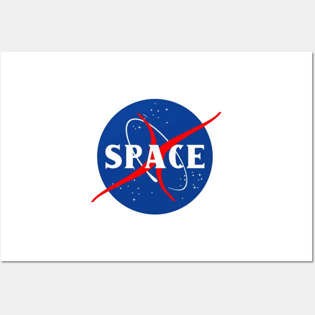 SpaceX logo - 1960s NASA style Wall Art by popkulturniy